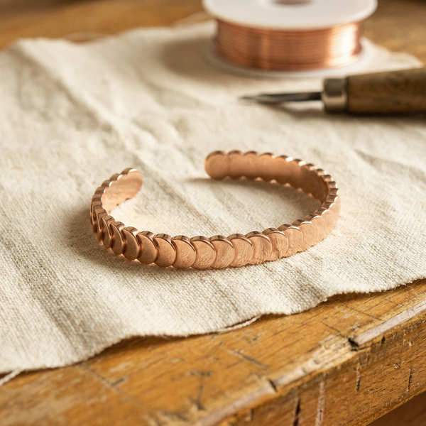 Pulsera de cobre Marea de escamas