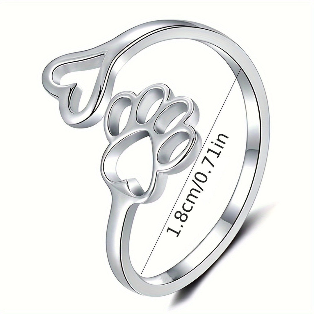 Anillo huella y corazón, detalle