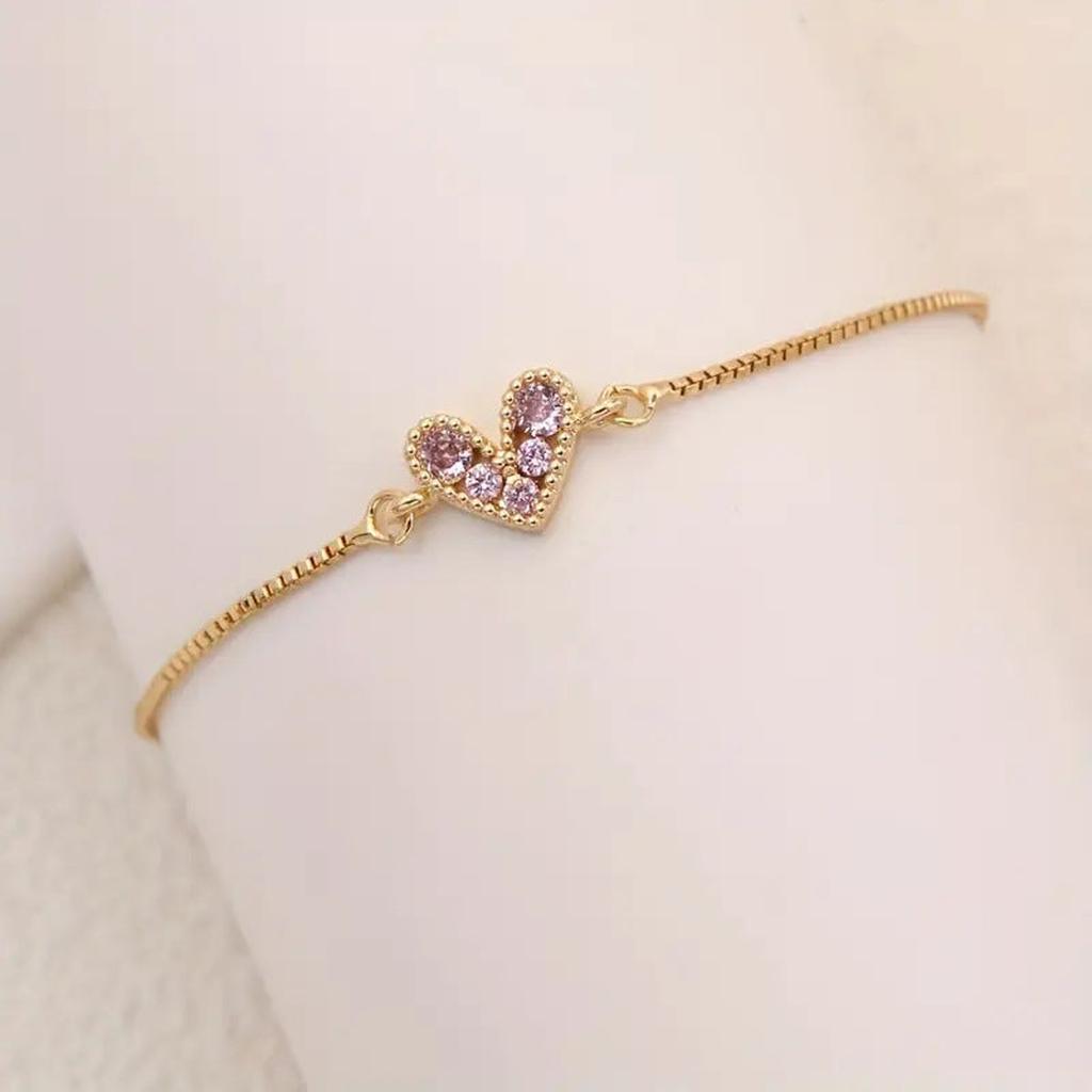 Pulsera Amor rosa · Dorado