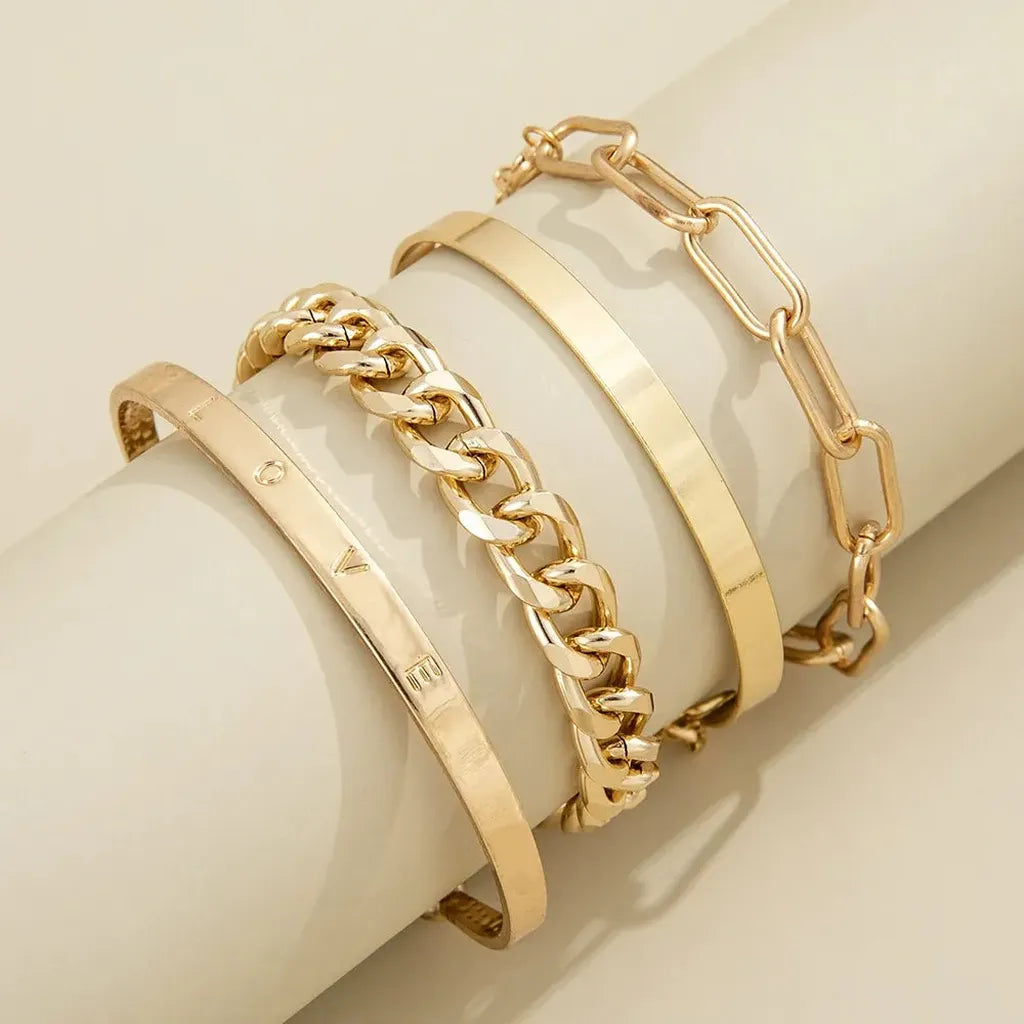 Set de pulseras Armonía · Dorado