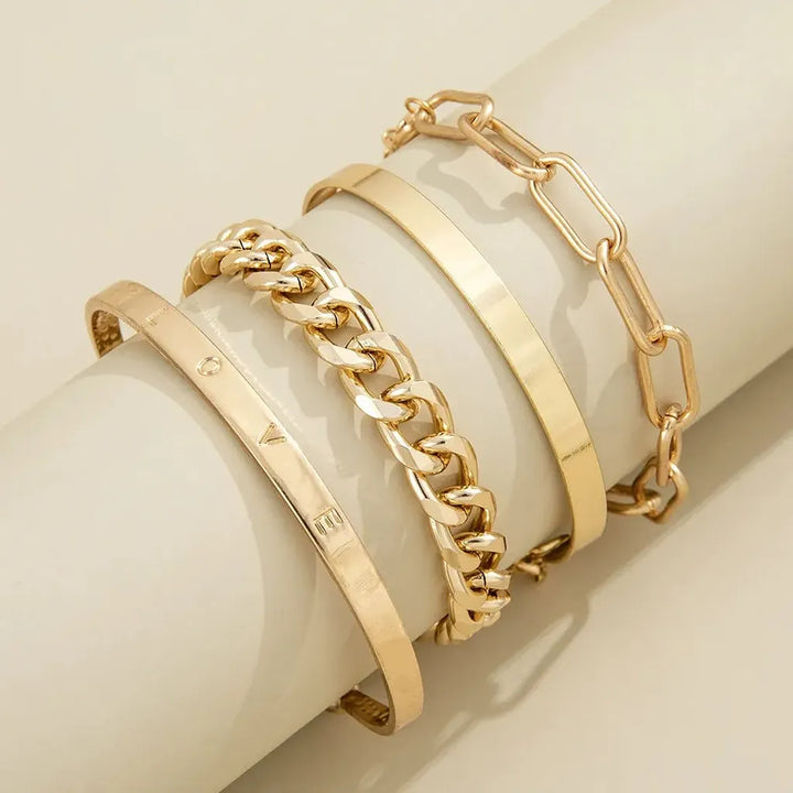Set de pulseras Armonía · Dorado