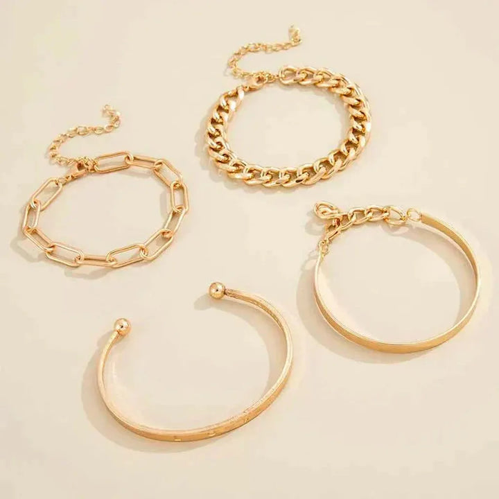 Set de pulseras Armonía · Dorado