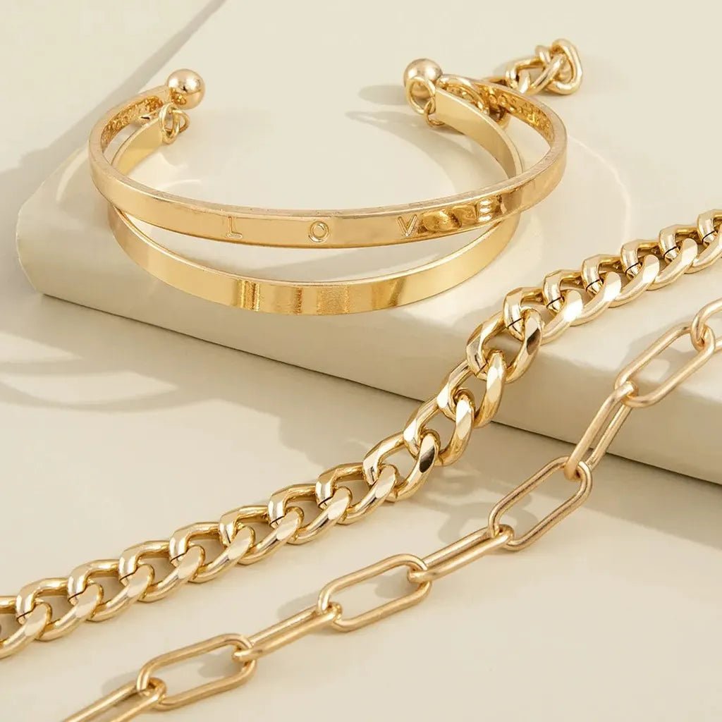 Set de pulseras Armonía · Dorado