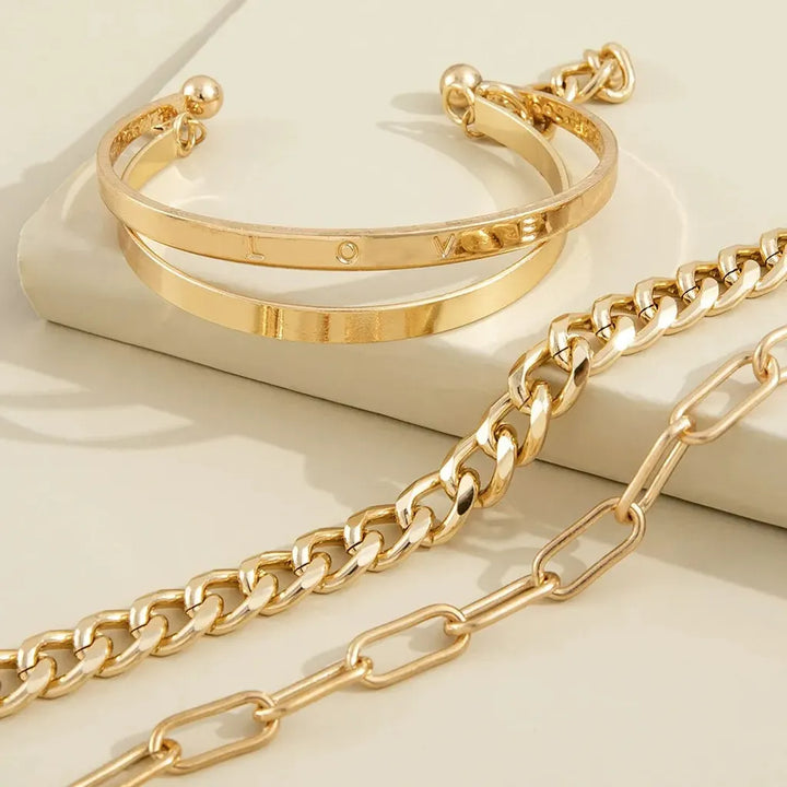 Set de pulseras Armonía · Dorado