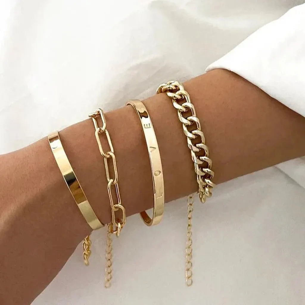 Set de pulseras Armonía · Dorado