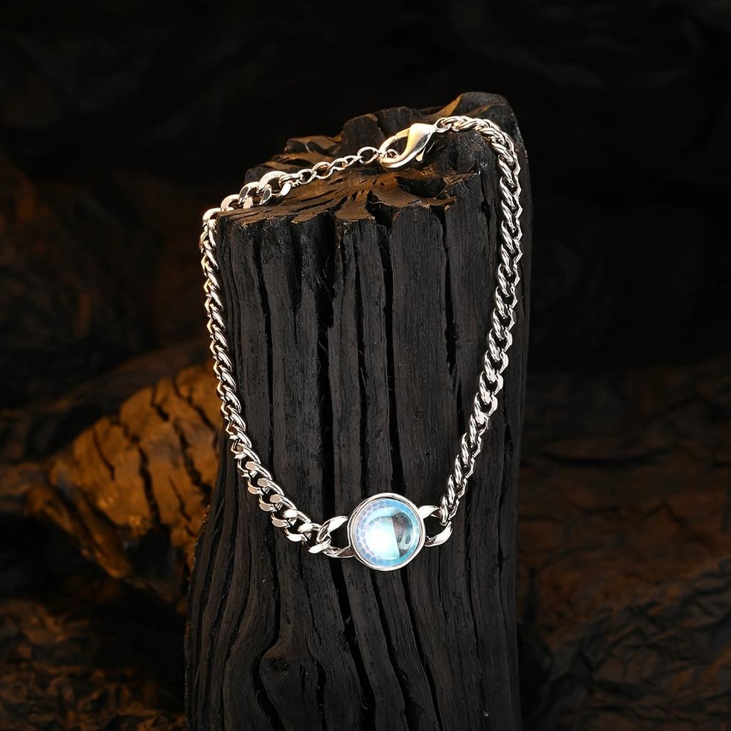 Pulsera Voz Interior con piedra iridiscente · Plateado