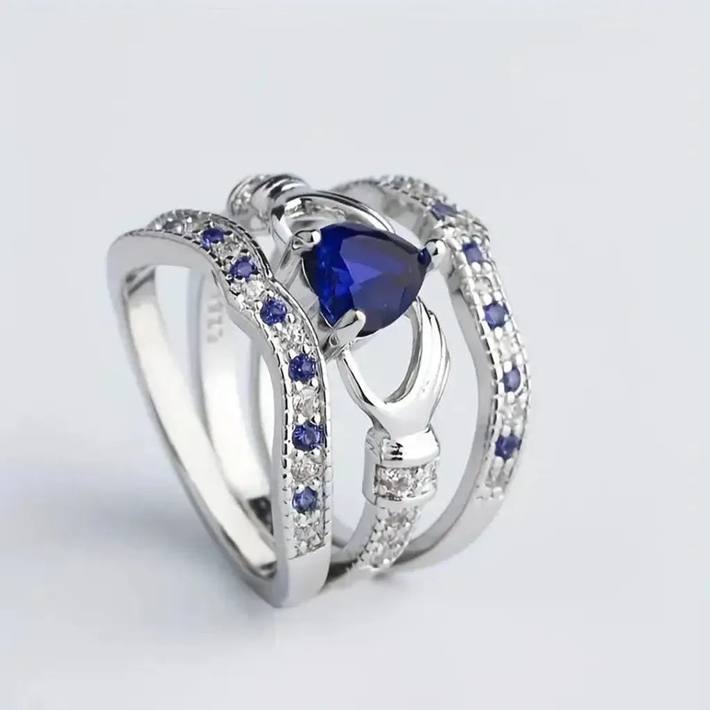 Set de anillos Azura Brillo eterno · Plateado