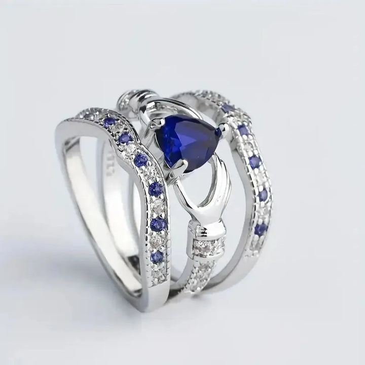 Set de anillos Azura Brillo eterno · Plateado