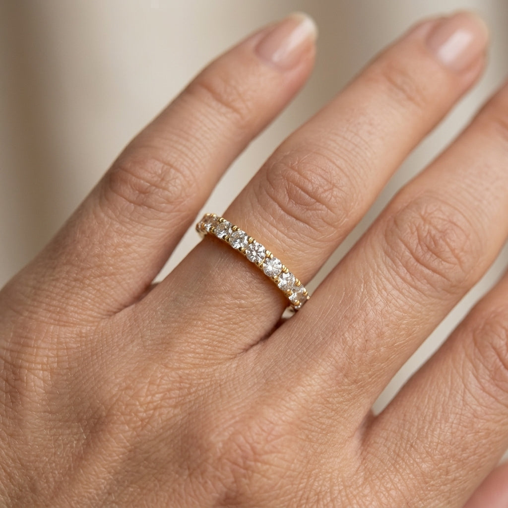 Set de alianzas con brillos · Dorado o plateado