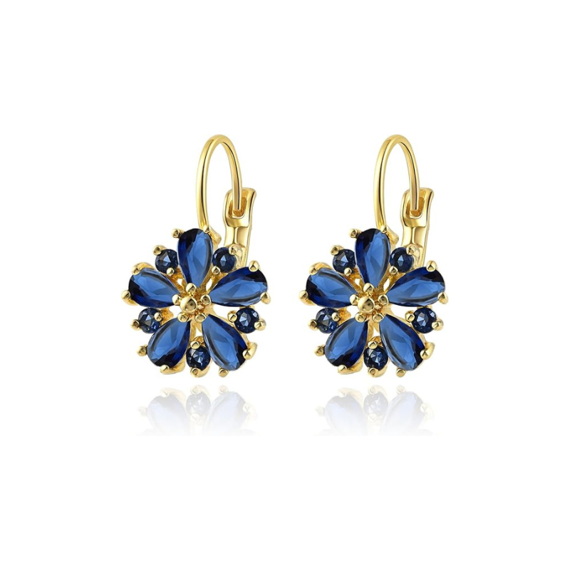 Pendientes Calina de flor · Dorado
