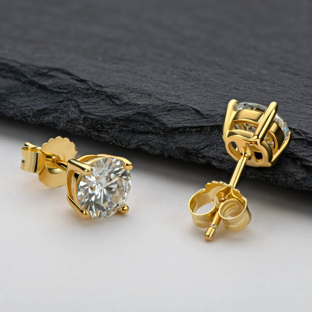 Pendientes con destello · Dorado