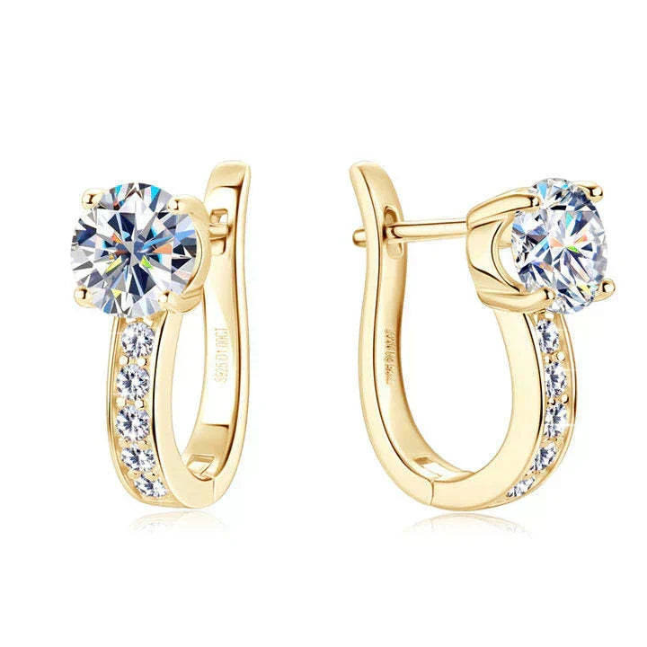 Pendientes de aro con brillo colgante