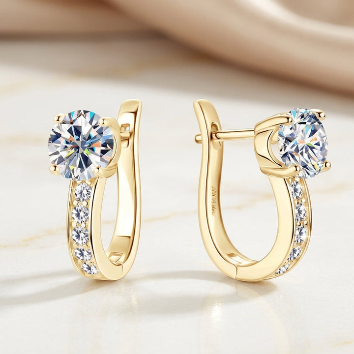 Pendientes de aro con brillo colgante