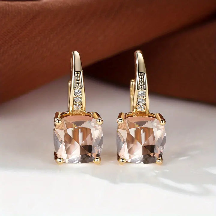 Pendientes de aro con detalle de color