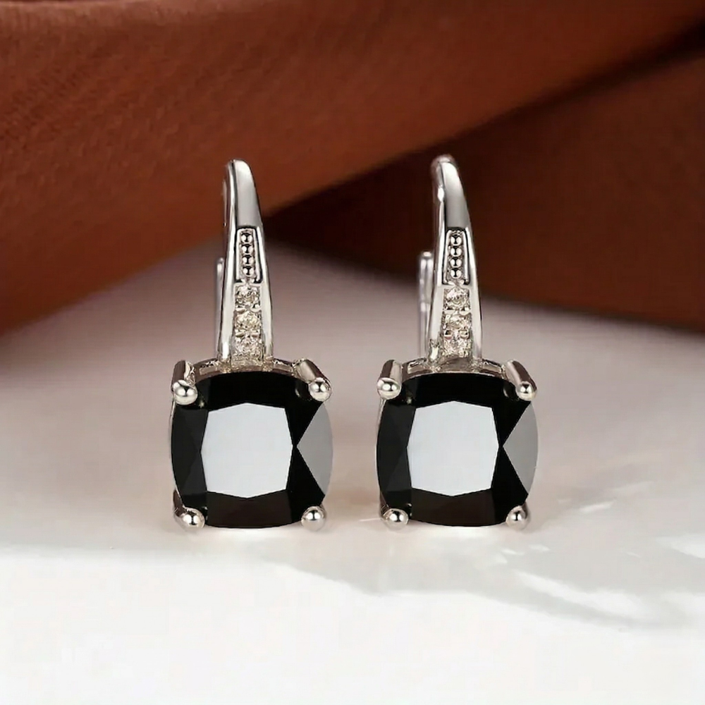 Pendientes de aro con detalle de color