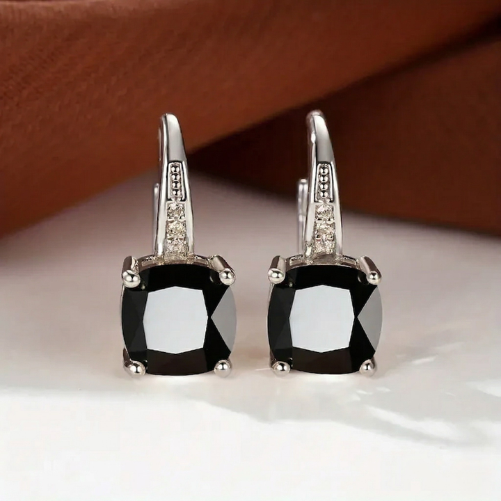 Pendientes de aro con detalle de color