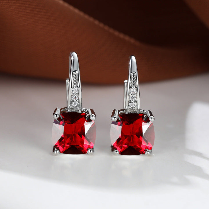 Pendientes de aro con detalle de color
