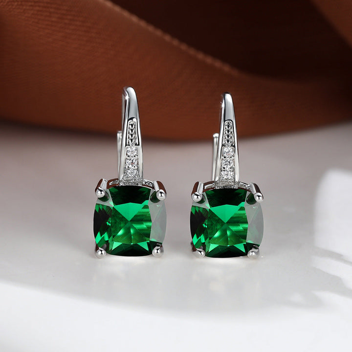 Pendientes de aro con detalle de color