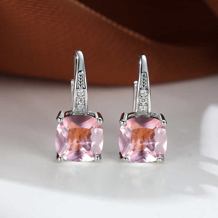 Pendientes de aro con detalle de color
