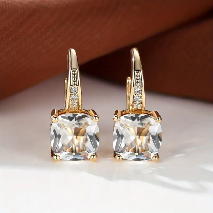 Pendientes de aro con detalle de color