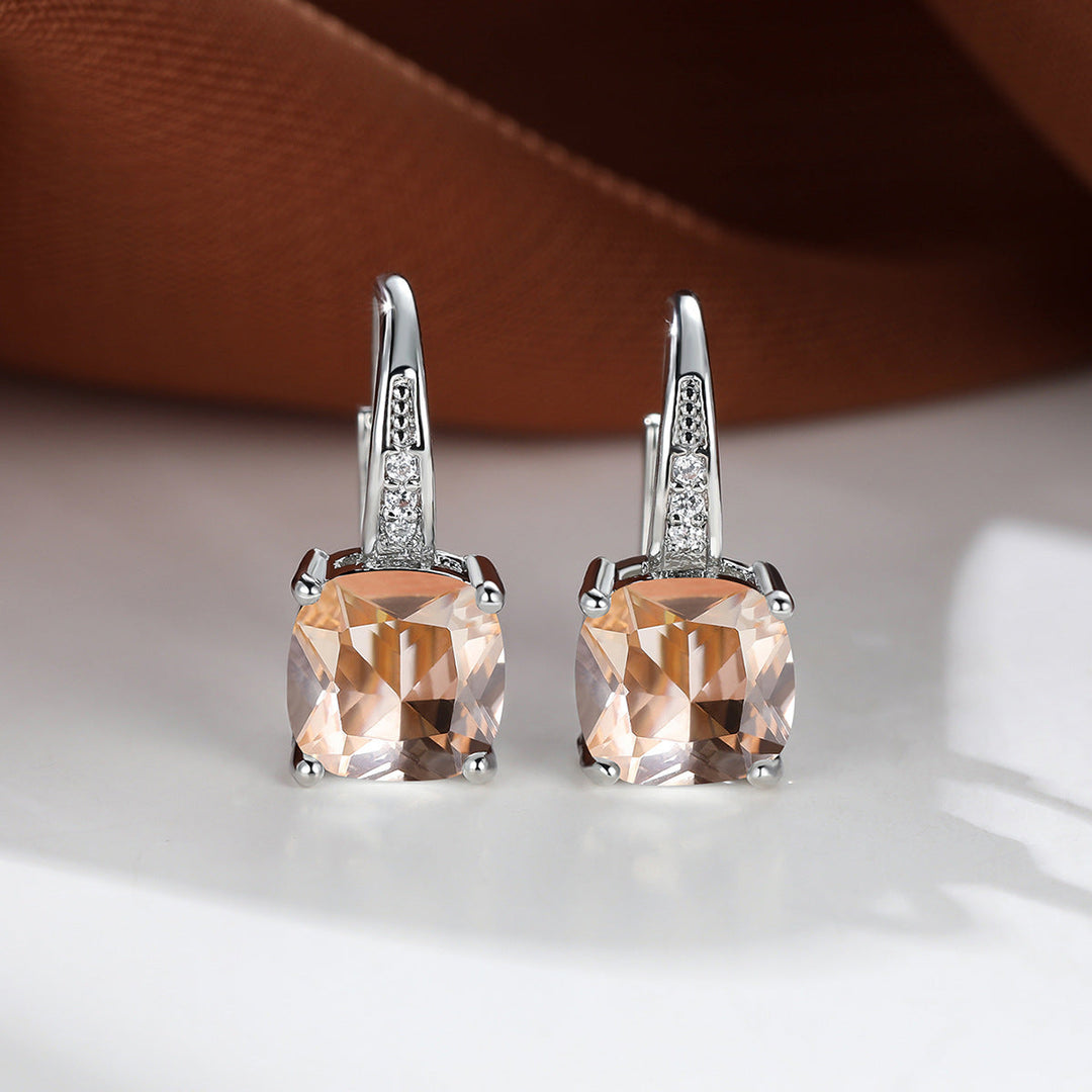 Pendientes de aro con detalle de color