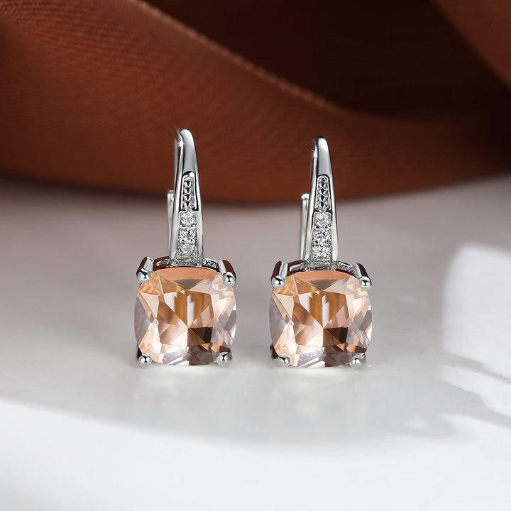 Pendientes de aro con detalle de color