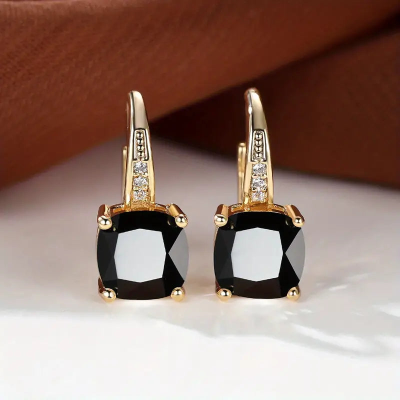 Pendientes de aro con detalle de color
