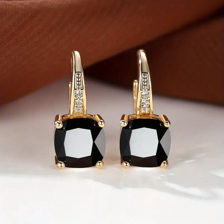 Pendientes de aro con detalle de color