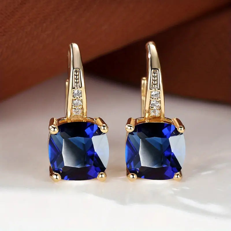 Pendientes de aro con detalle de color