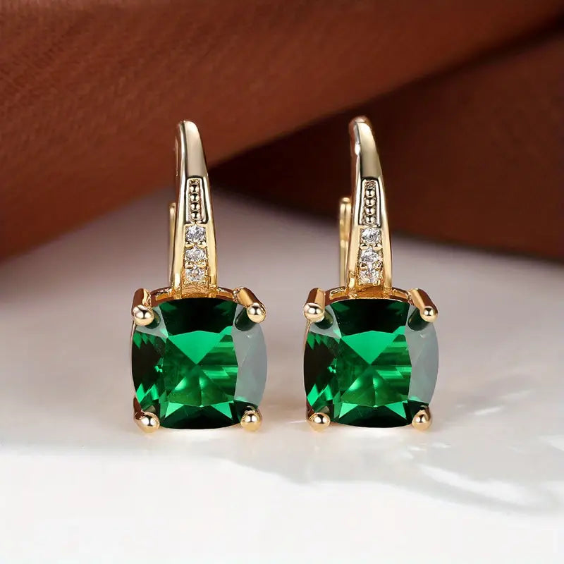 Pendientes de aro con detalle de color