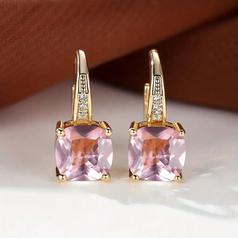 Pendientes de aro con detalle de color
