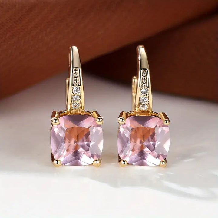 Pendientes de aro con detalle de color