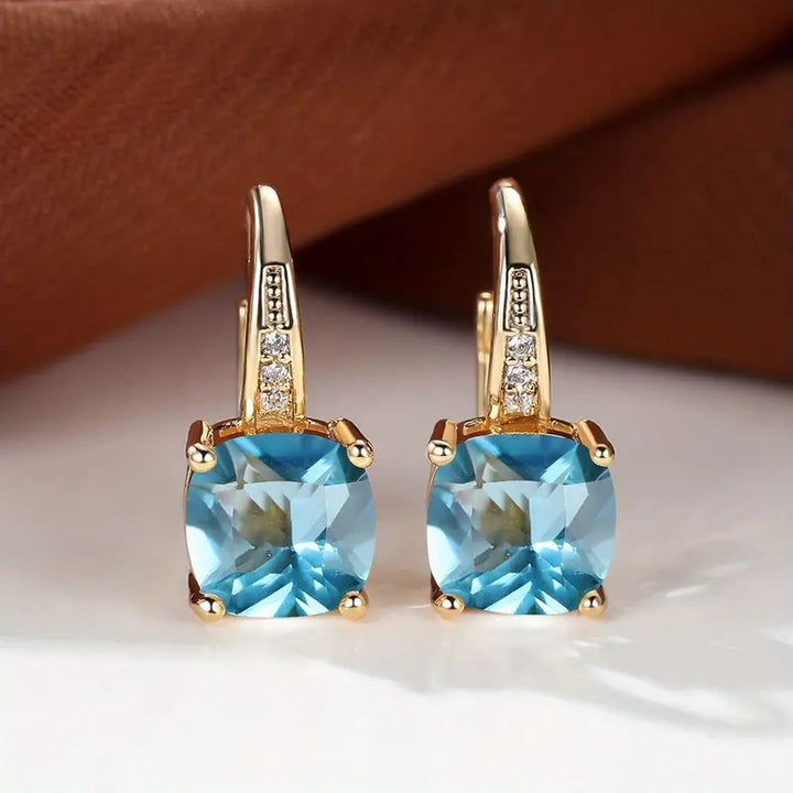 Pendientes de aro con detalle de color