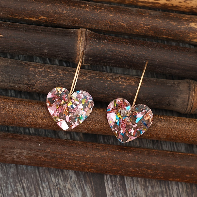 Pendientes de corazón · Dorado