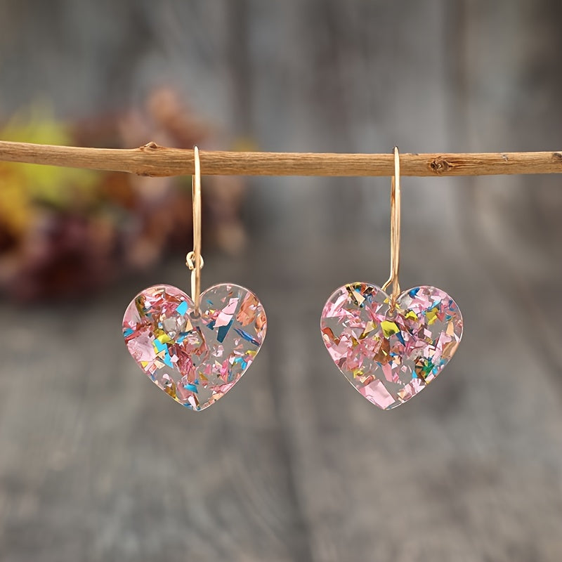 Pendientes de corazón · Dorado