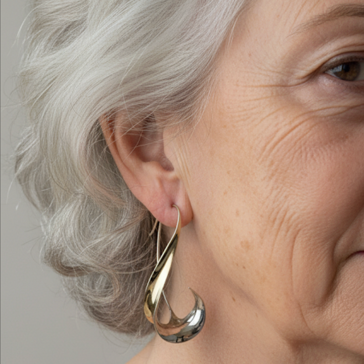 Pendientes esculturales · Bicolor