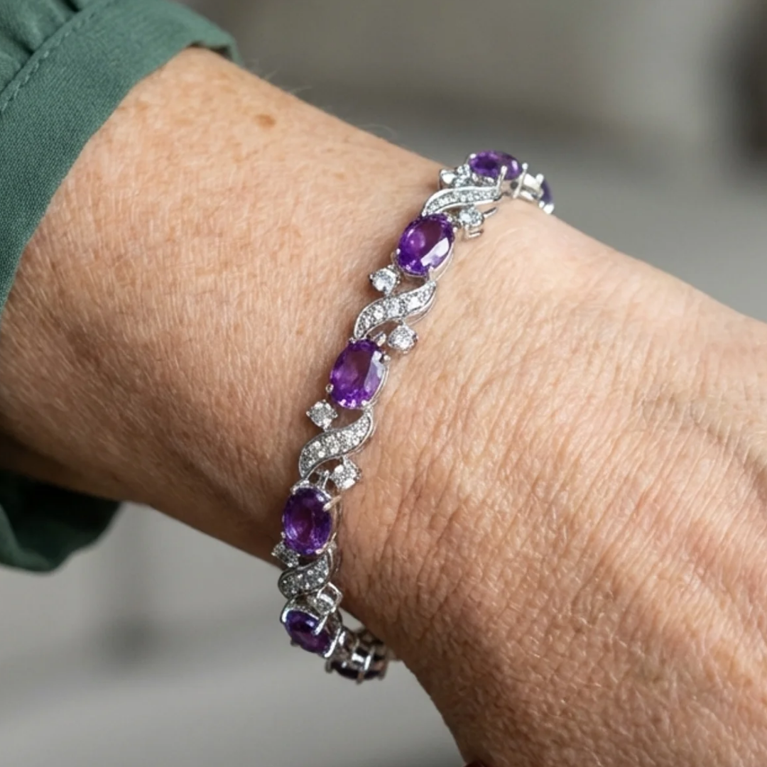 Pulsera Giada Valethyst · Plateado