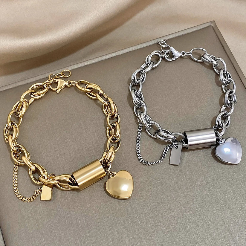Pulsera gruesa · Dorado o plateado