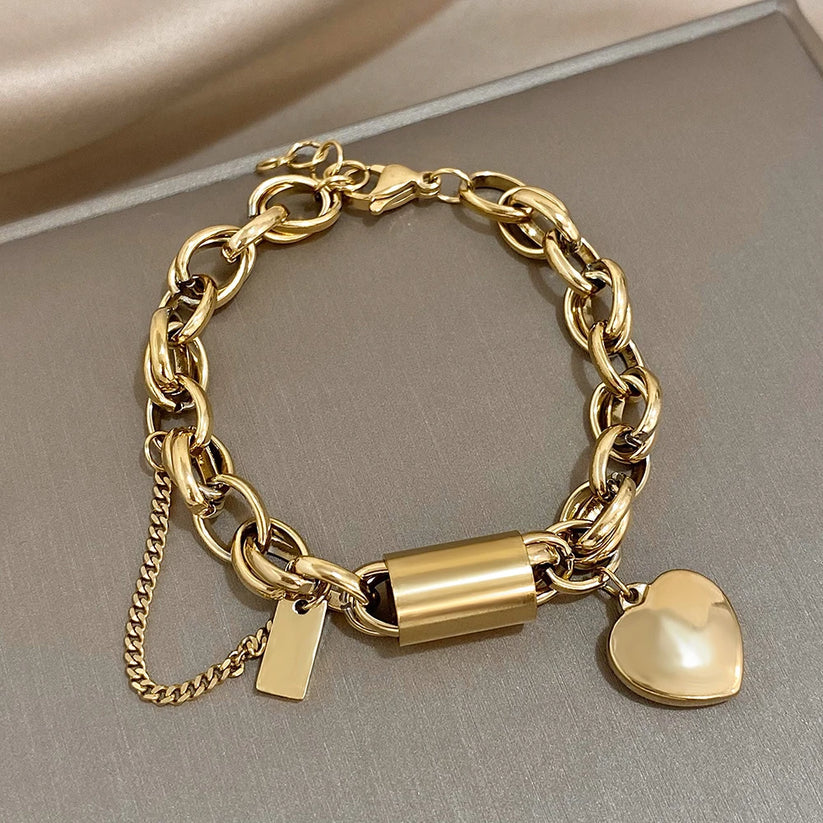 Pulsera gruesa · Dorado o plateado