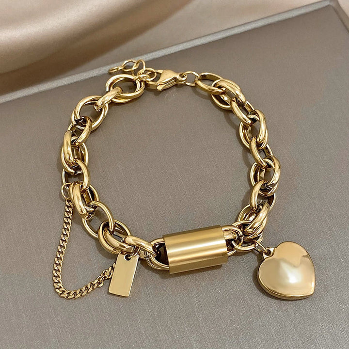 Pulsera gruesa · Dorado o plateado
