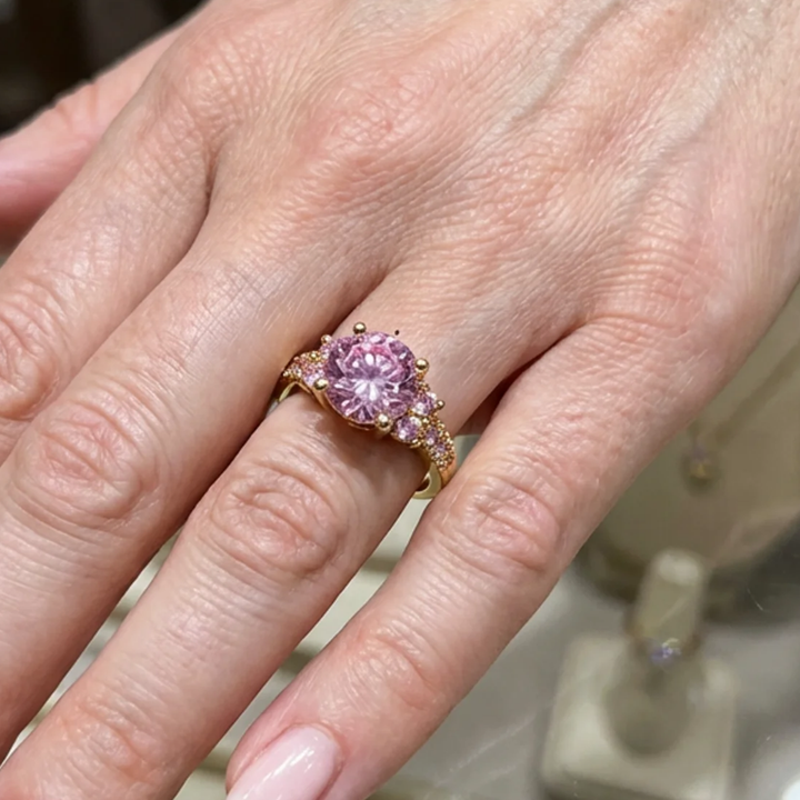 Anillo roseta Celia · Dorado o plateado