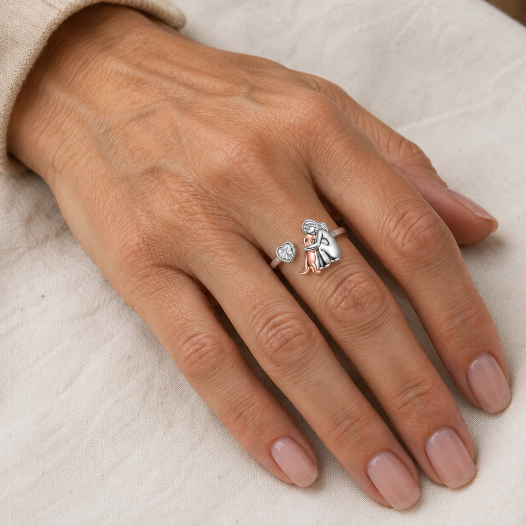 Anillo abrazo perro, grabado interior