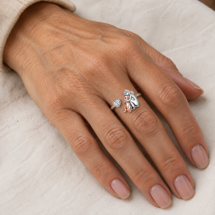 Anillo abrazo perro, grabado interior
