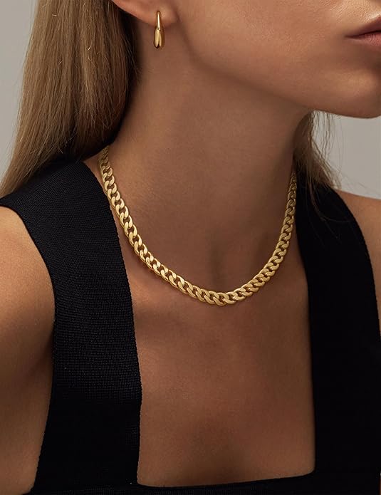Collar de eslabones gruesos estilo cubano
