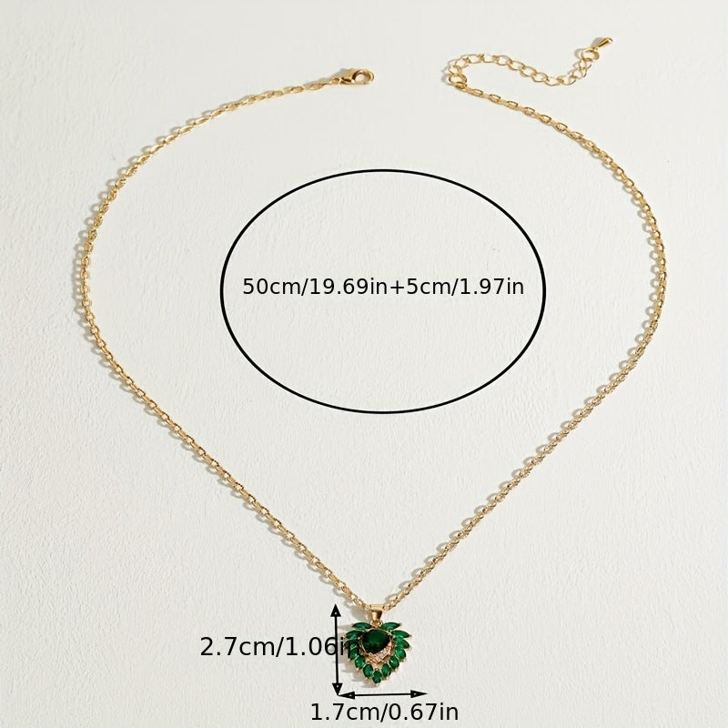 Collar Matilde verde esmeralda · Dorado