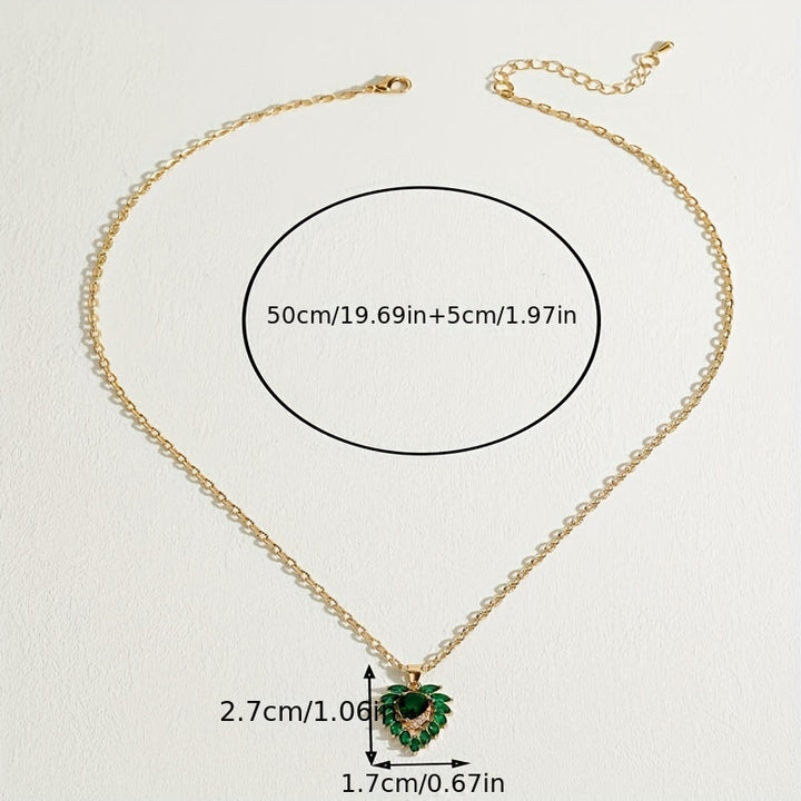 Collar Matilde verde esmeralda · Dorado
