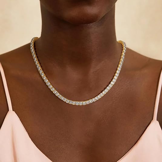 Collar tenis con brillos
