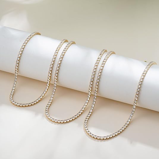Collar tenis con brillos