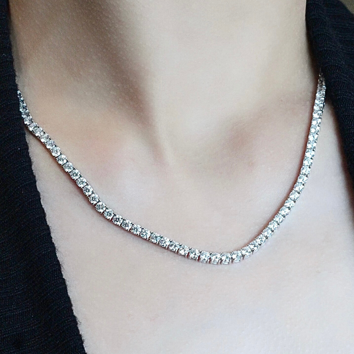 Collar tenis con brillos