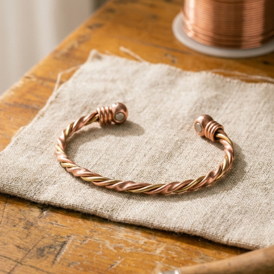 Pulsera de cobre Río trenzada